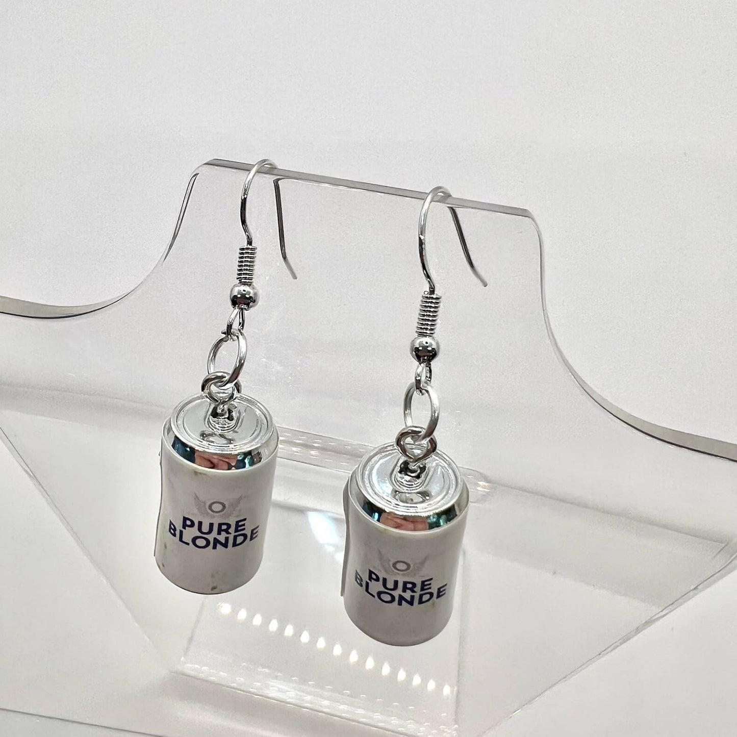 Pure Blonde Lager Beer Earrings