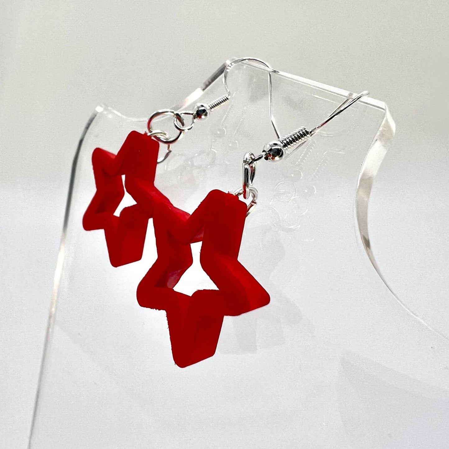 Red Star Earrings