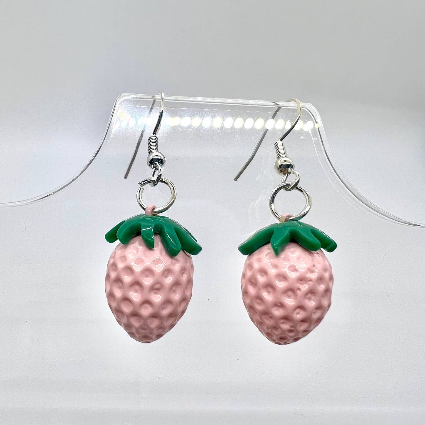Pink Strawberry Earrings