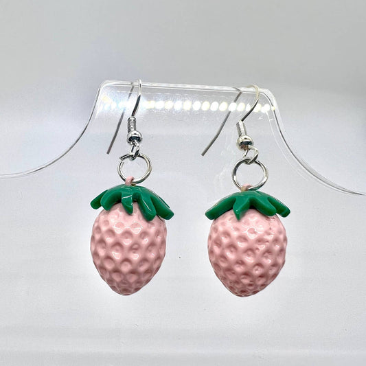 Pink Strawberry Earrings