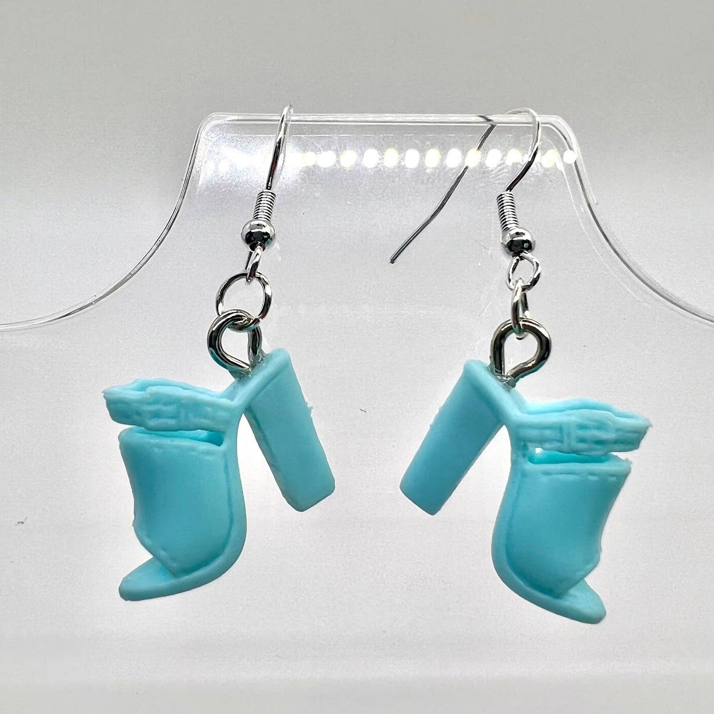 Blue Barbie Shoe Earrings