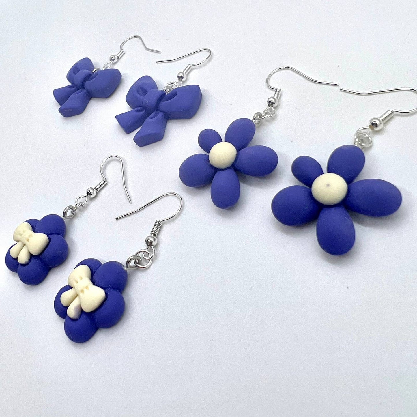 Ribbon & Flower Earrings