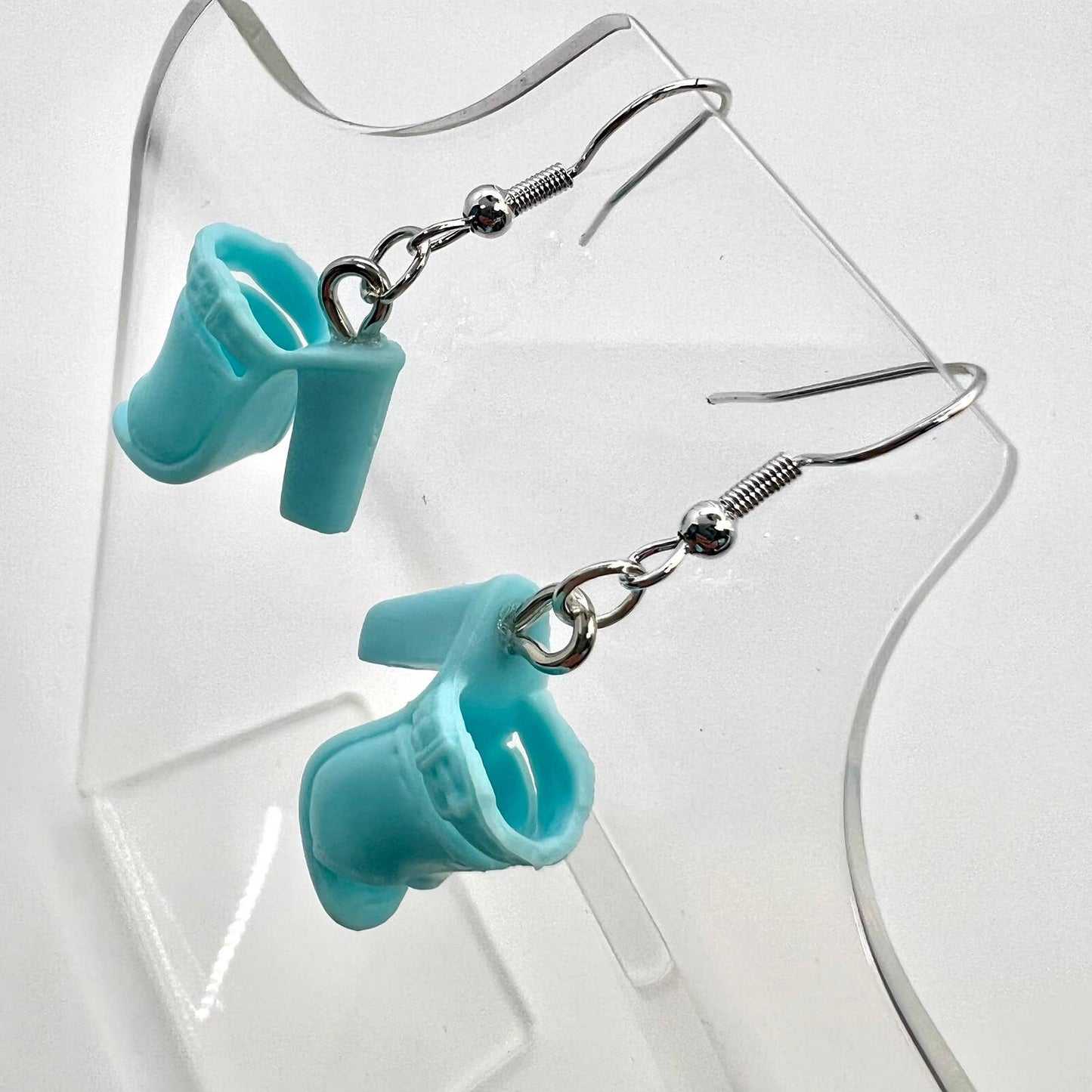 Blue Barbie Shoe Earrings