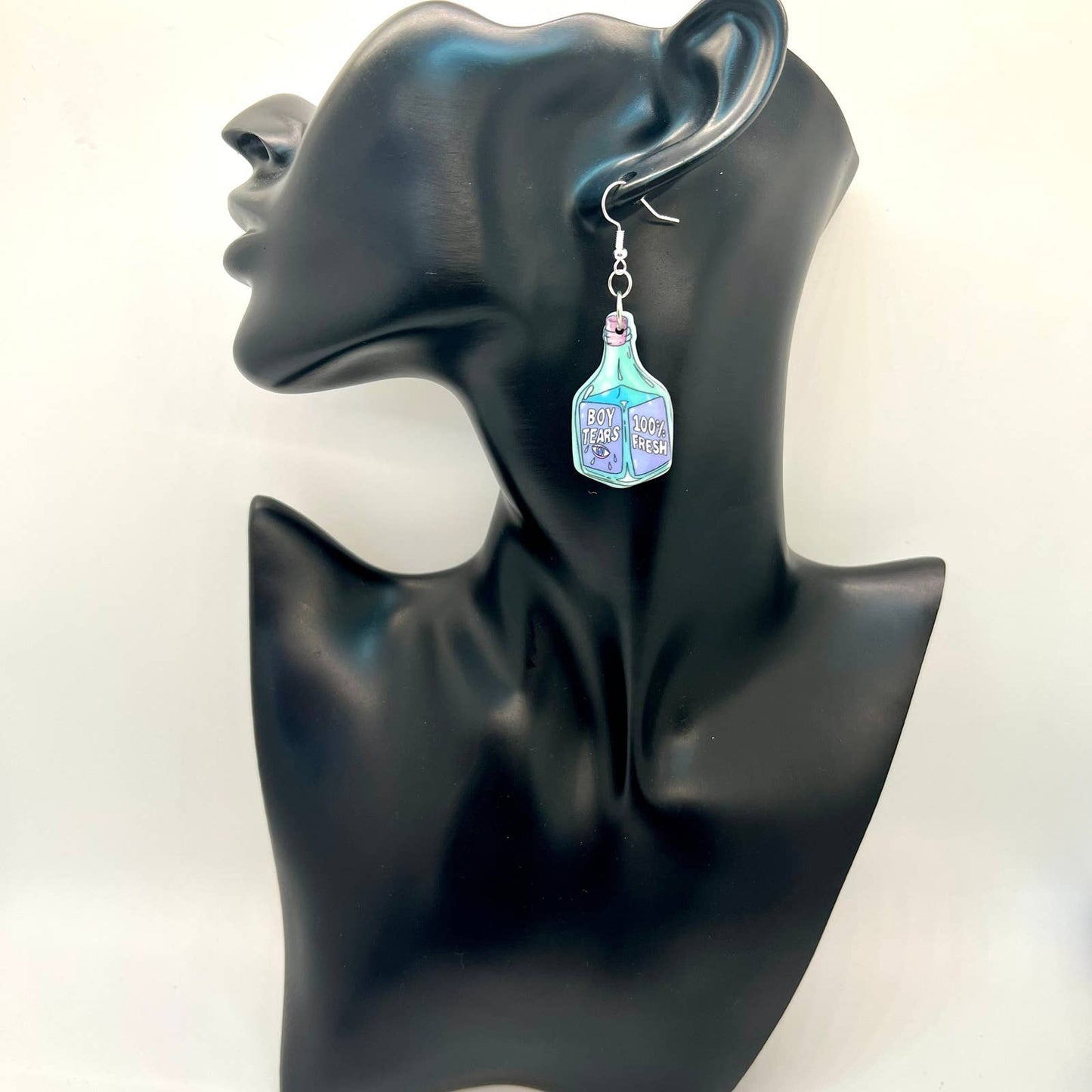 Bottle of “Boy Tears” Earrings