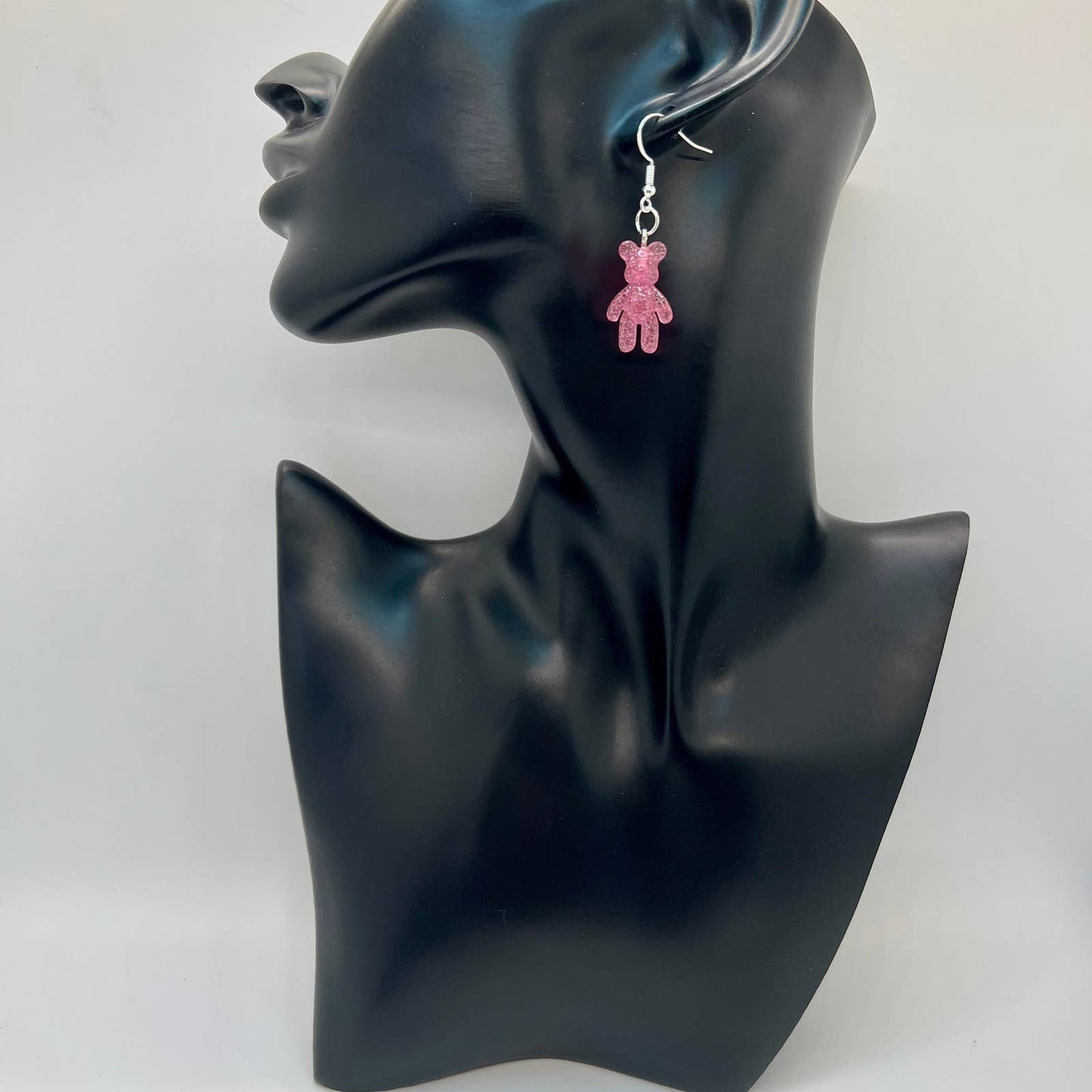 Mini Glitter Gummy Bear Earrings