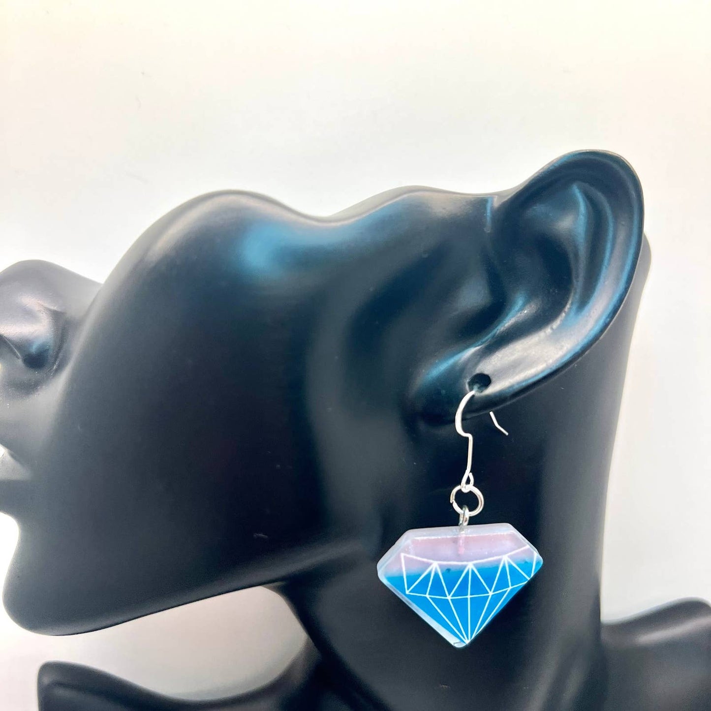 Blue Diamond Earrings