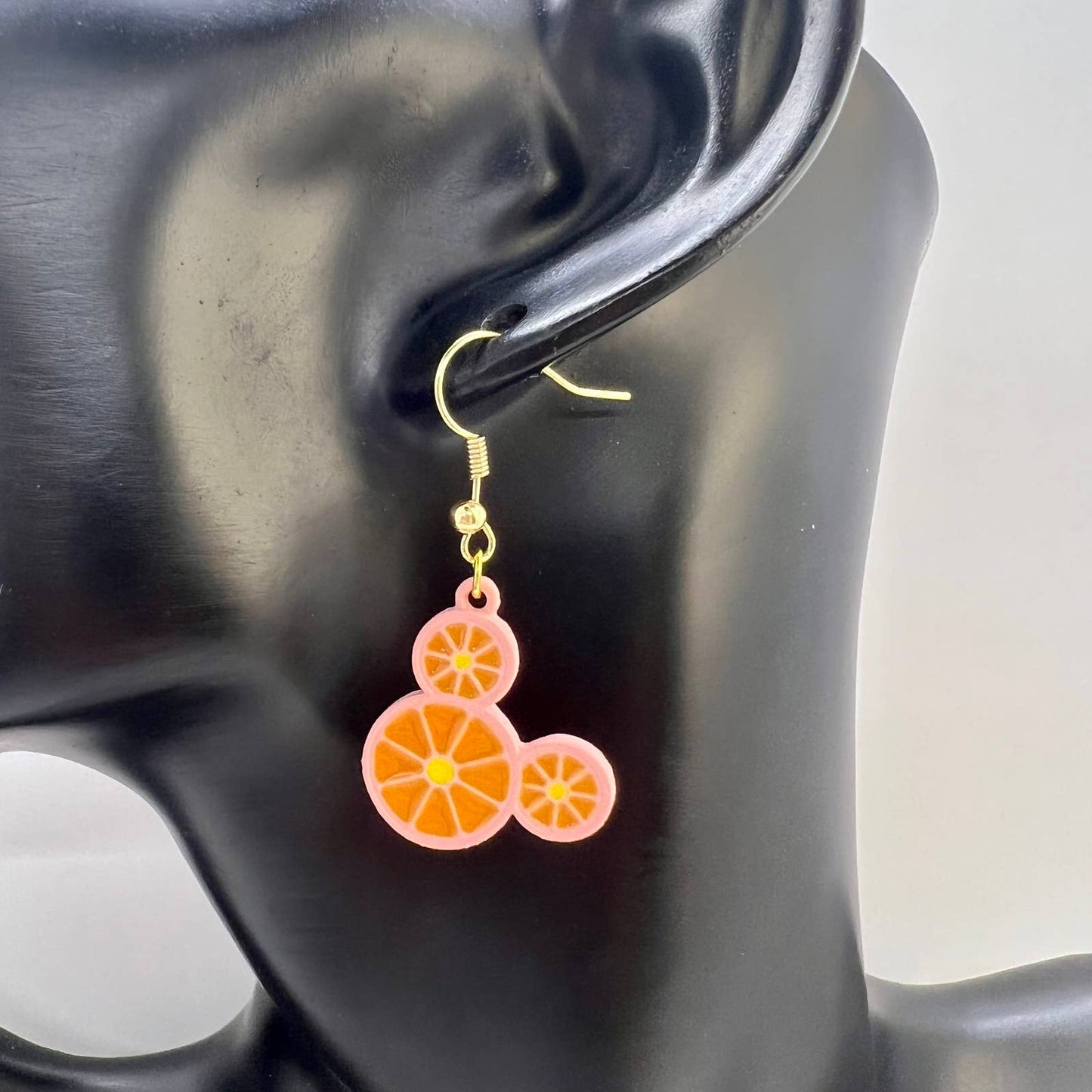Mickey Mouse Earrings - Orange Slice Earrings - Summer Earrings - Disney Earring