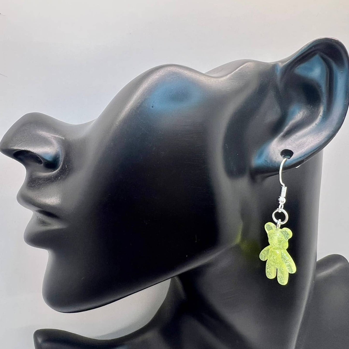 Mini Glitter Gummy Bear Earrings