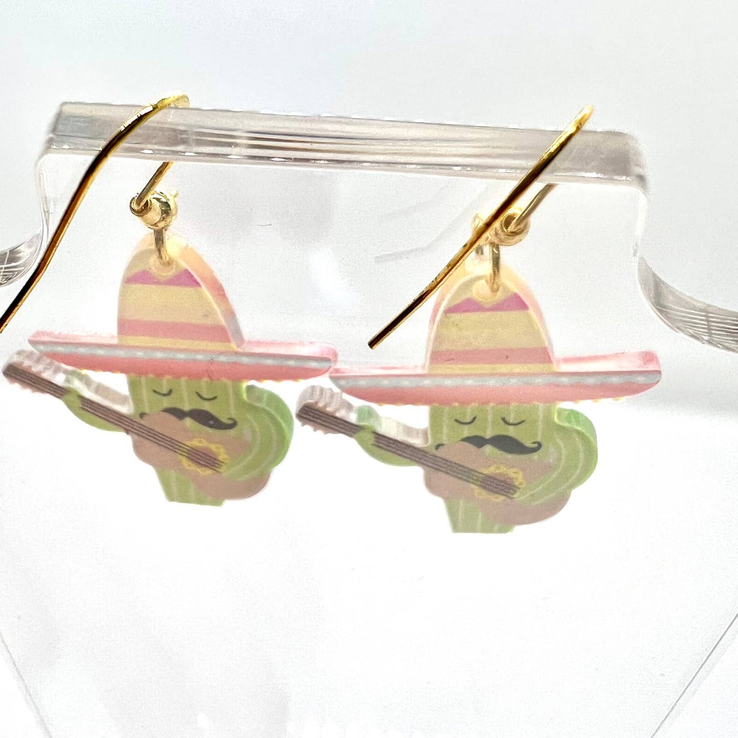Cactus Sombrero Hat Earrings