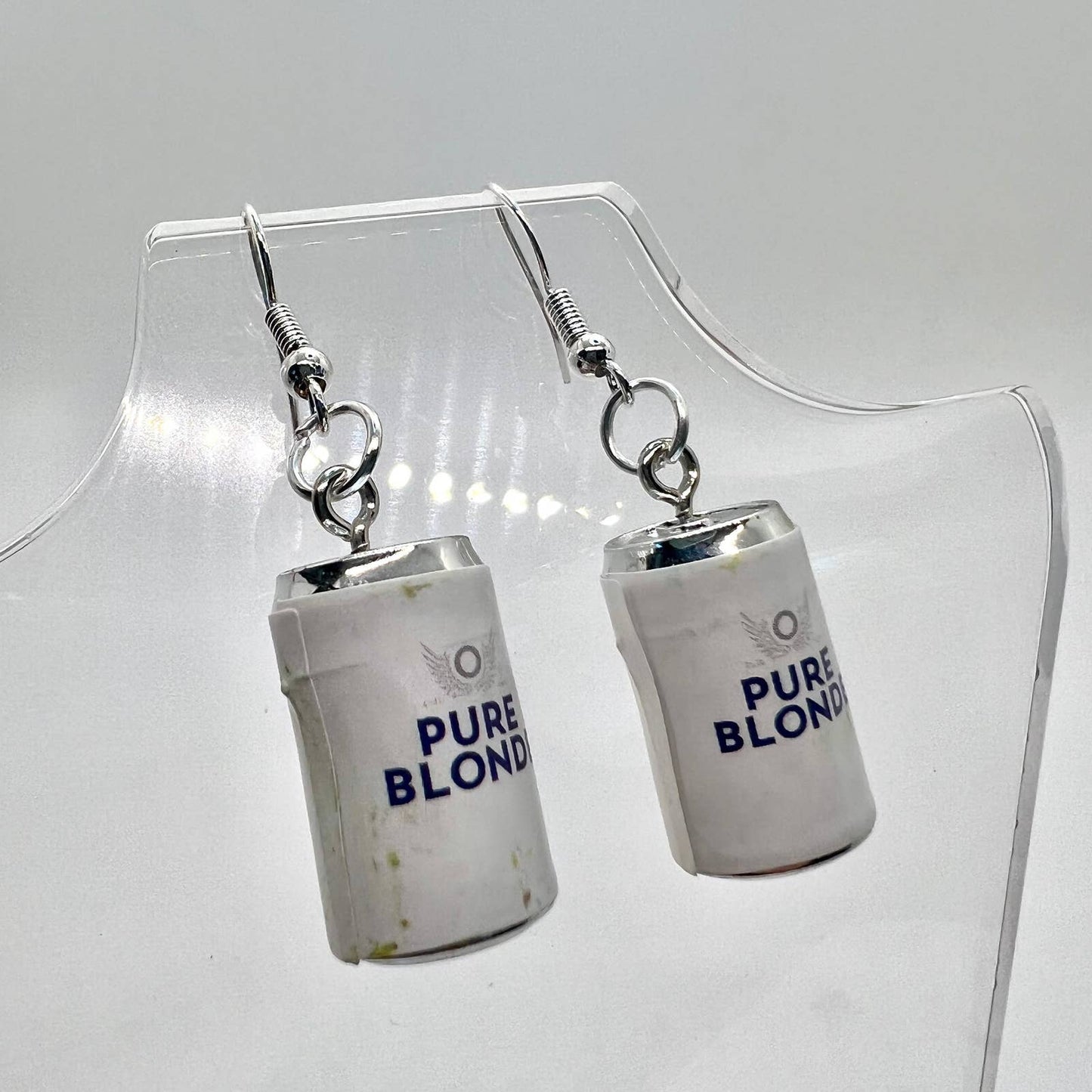 Pure Blonde Lager Beer Earrings