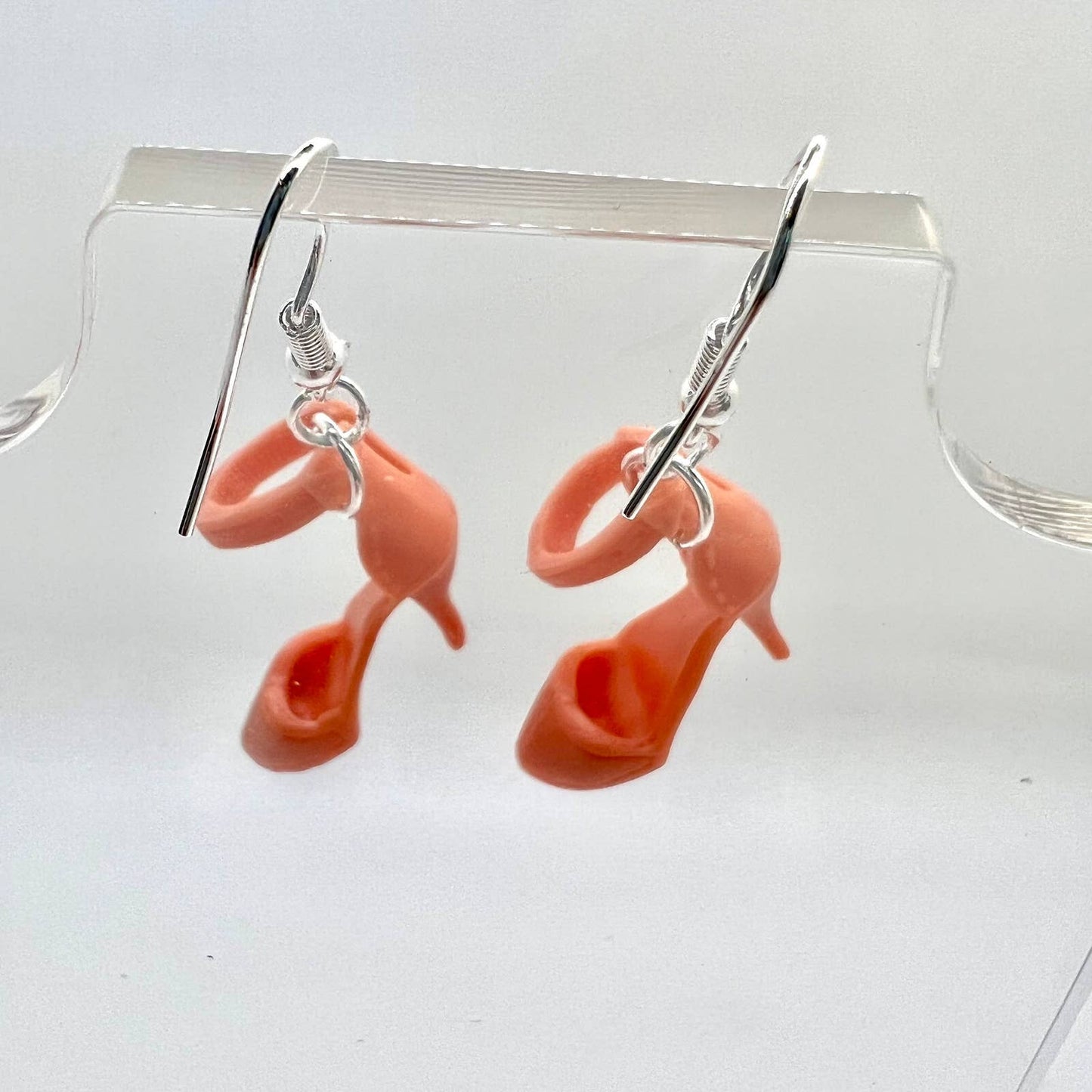 Orange Barbie Shoe Earrings