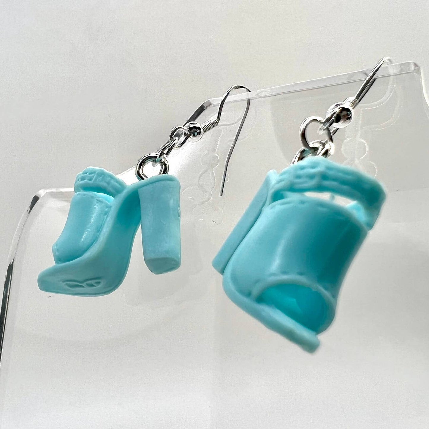 Blue Barbie Shoe Earrings