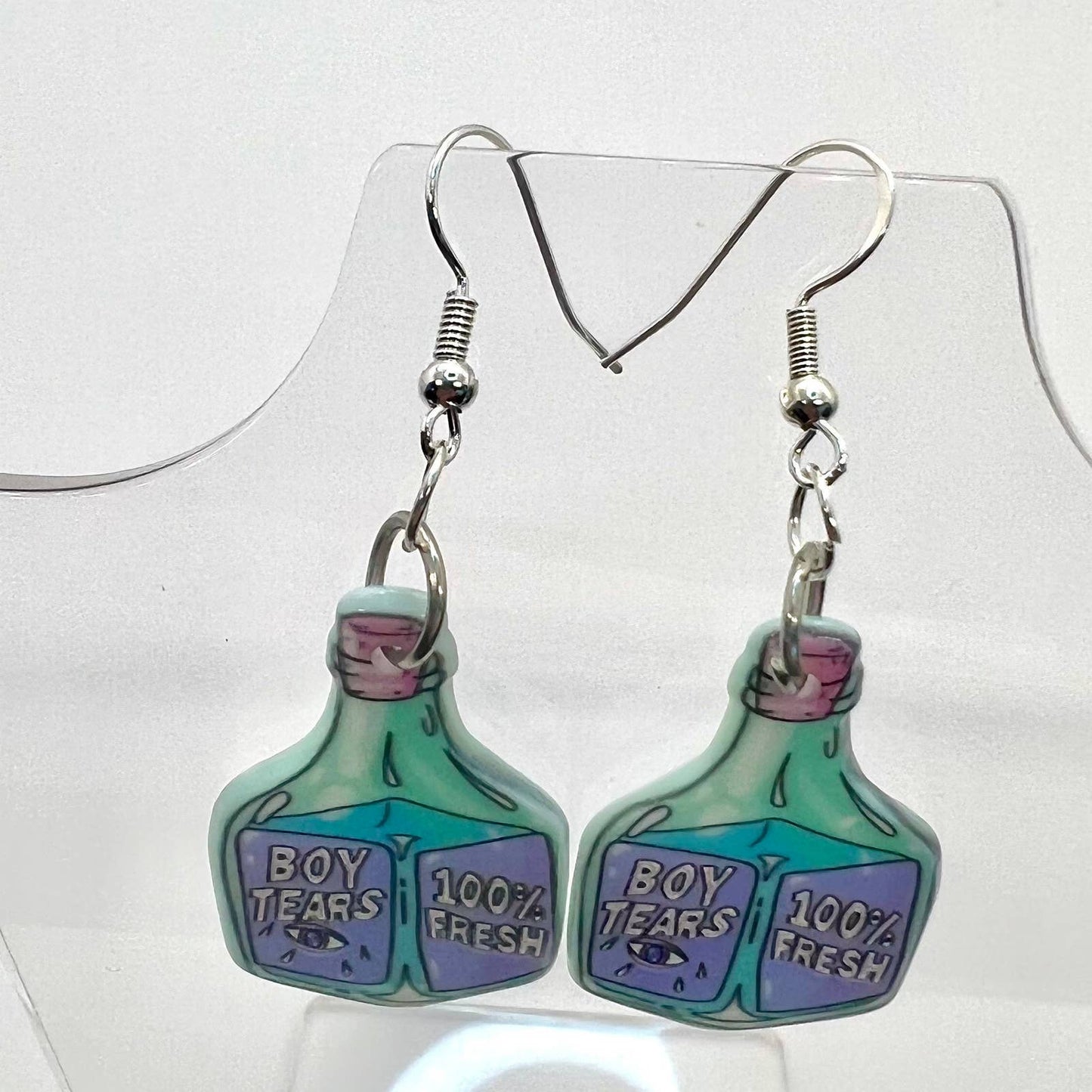 Bottle of “Boy Tears” Earrings