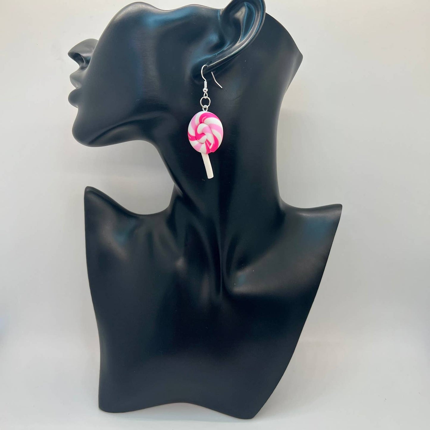 Rainbow Swirl Lollipop Earrings -