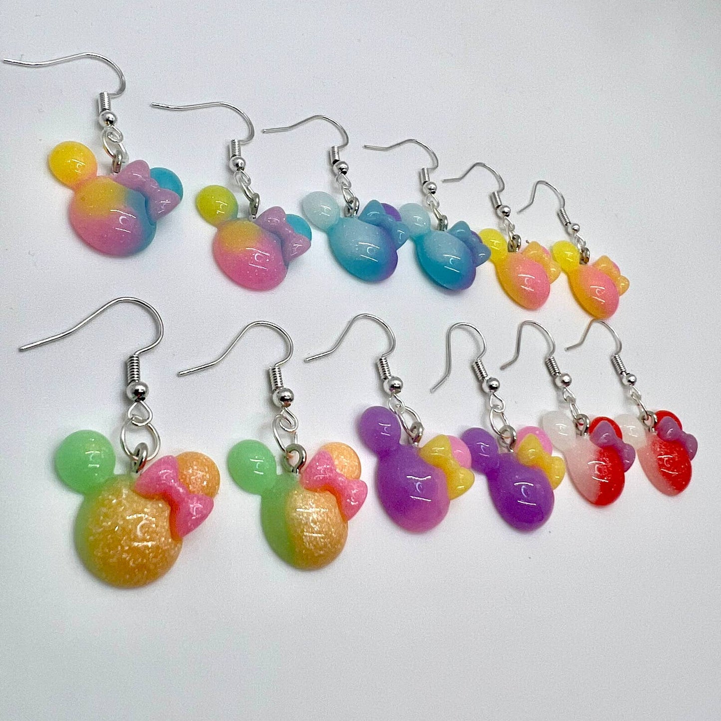 Minnie Mouse Tye Dye Earrings