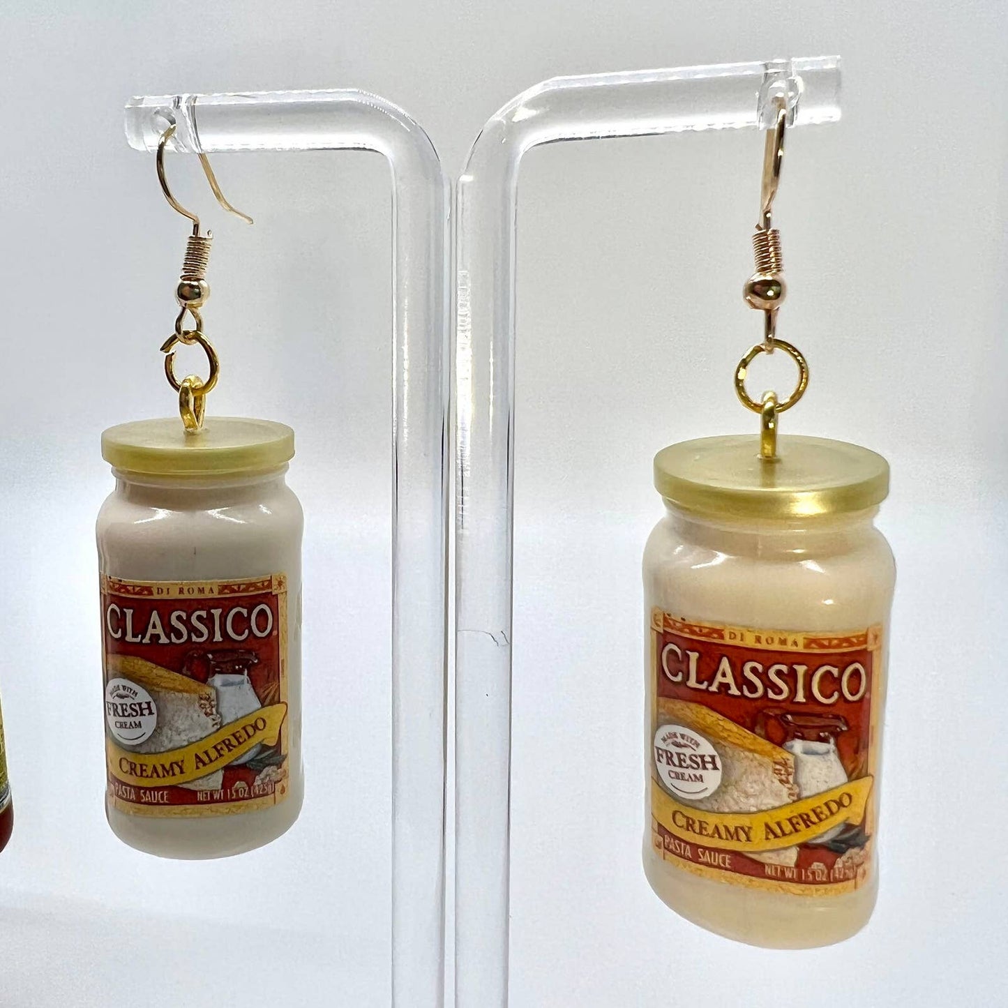 Spaghetti & Alfredo Sauce Earrings