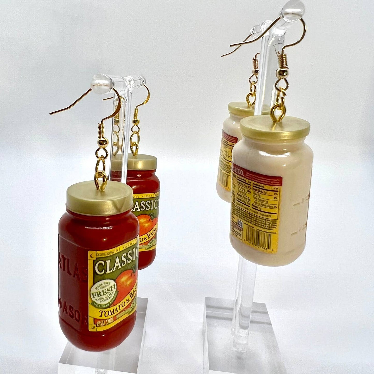 Spaghetti & Alfredo Sauce Earrings