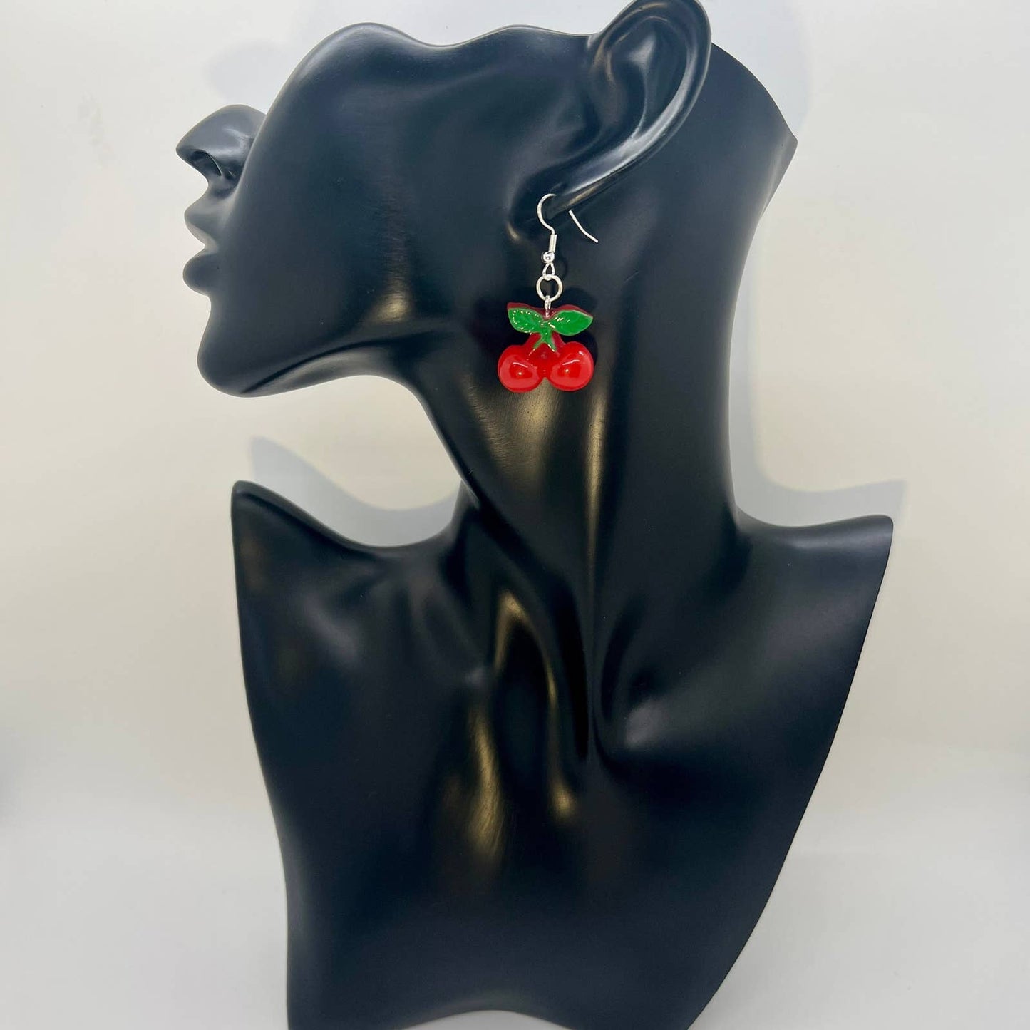 Cherry Earrings - Fruit Earrings - Red Cherries Summer Earrings