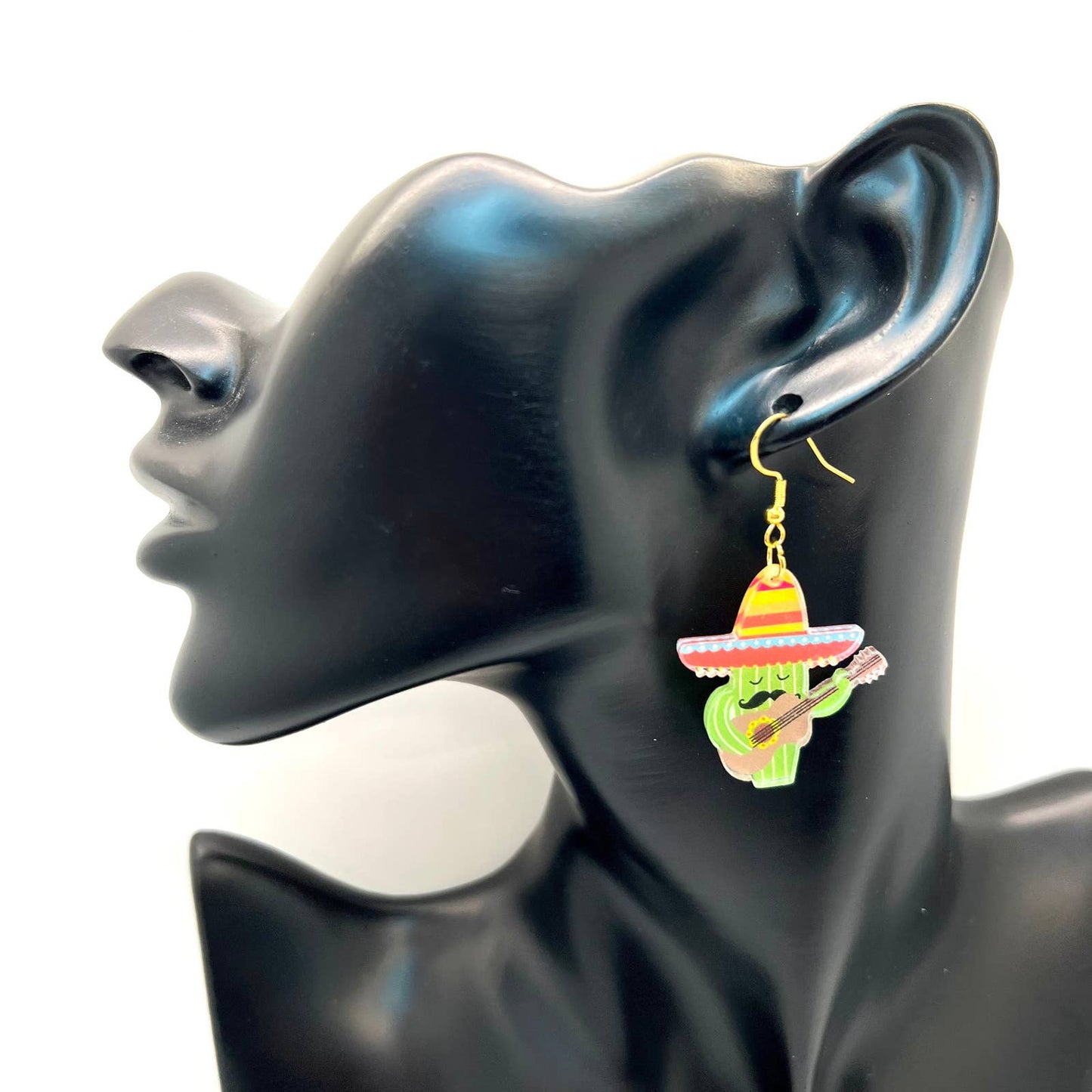 Cactus Sombrero Hat Earrings