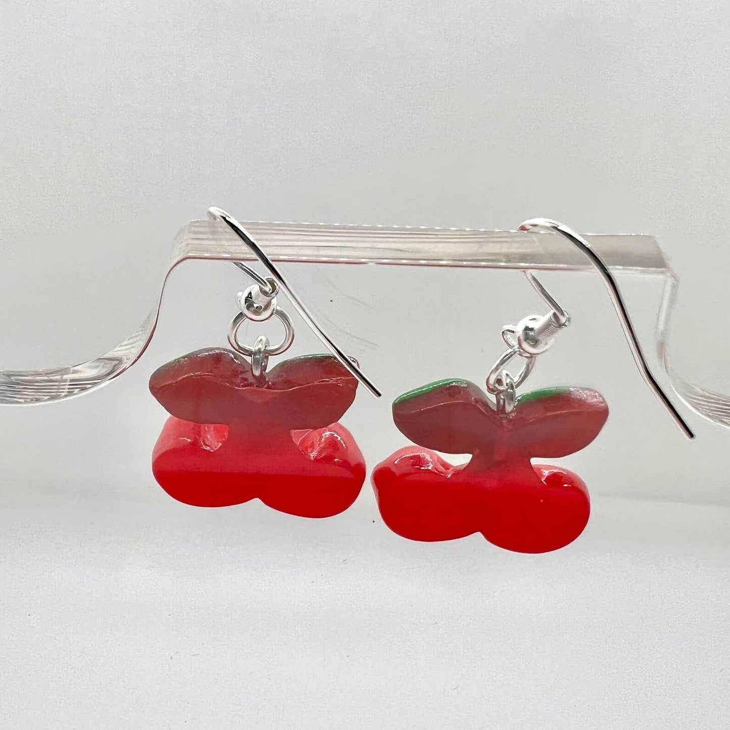 Cherry Earrings - Fruit Earrings - Red Cherries Summer Earrings