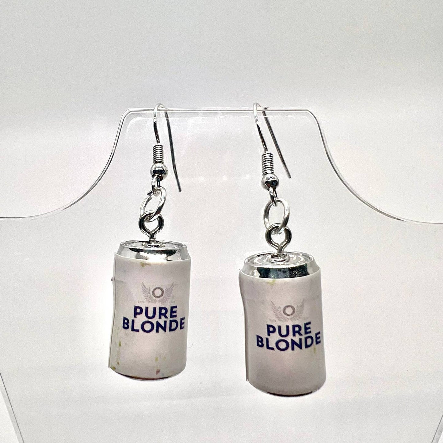 Pure Blonde Lager Beer Earrings
