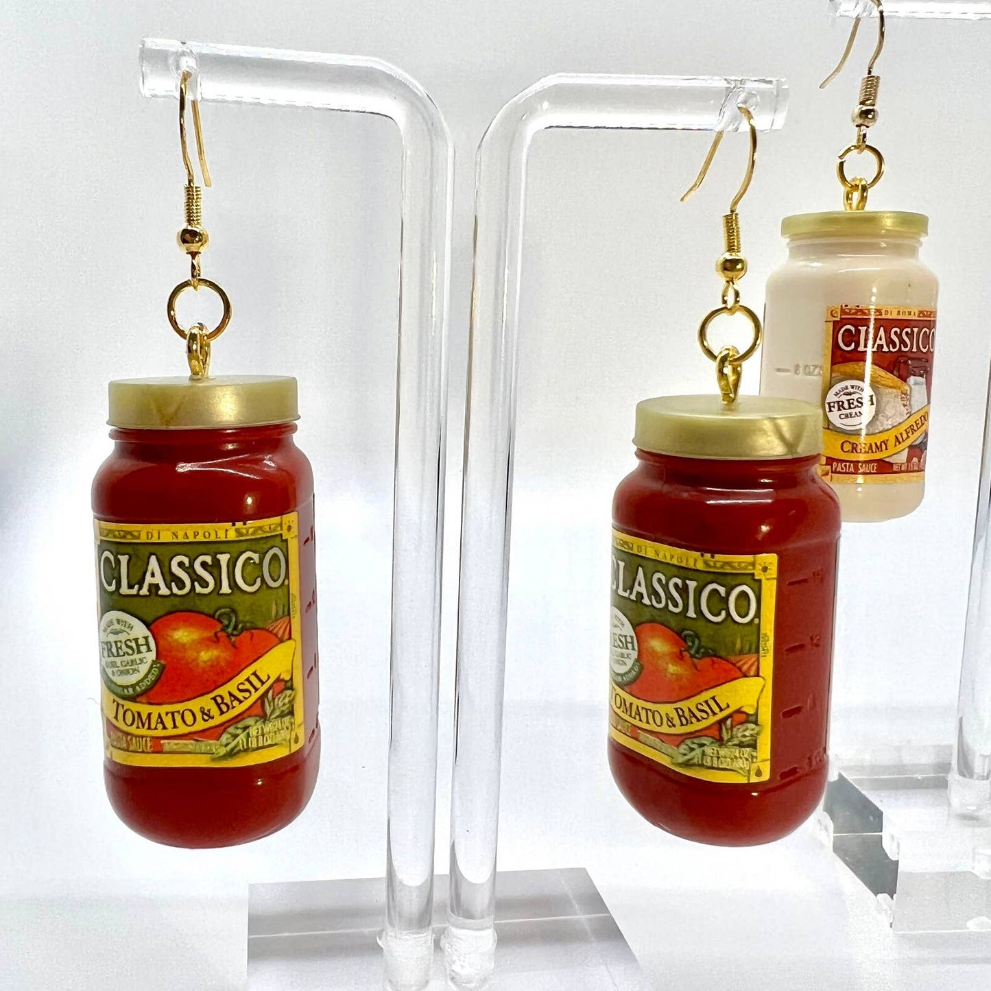 Spaghetti & Alfredo Sauce Earrings