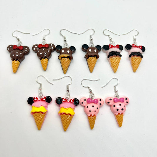 Mickey & Minnie Ice Cream Earrings