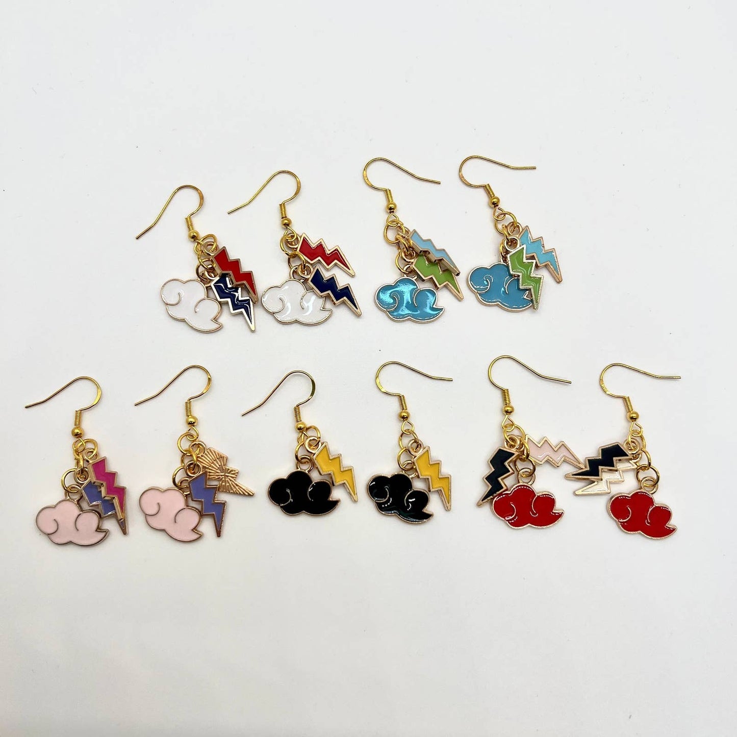 Naruto Cloud & Lightning Earrings