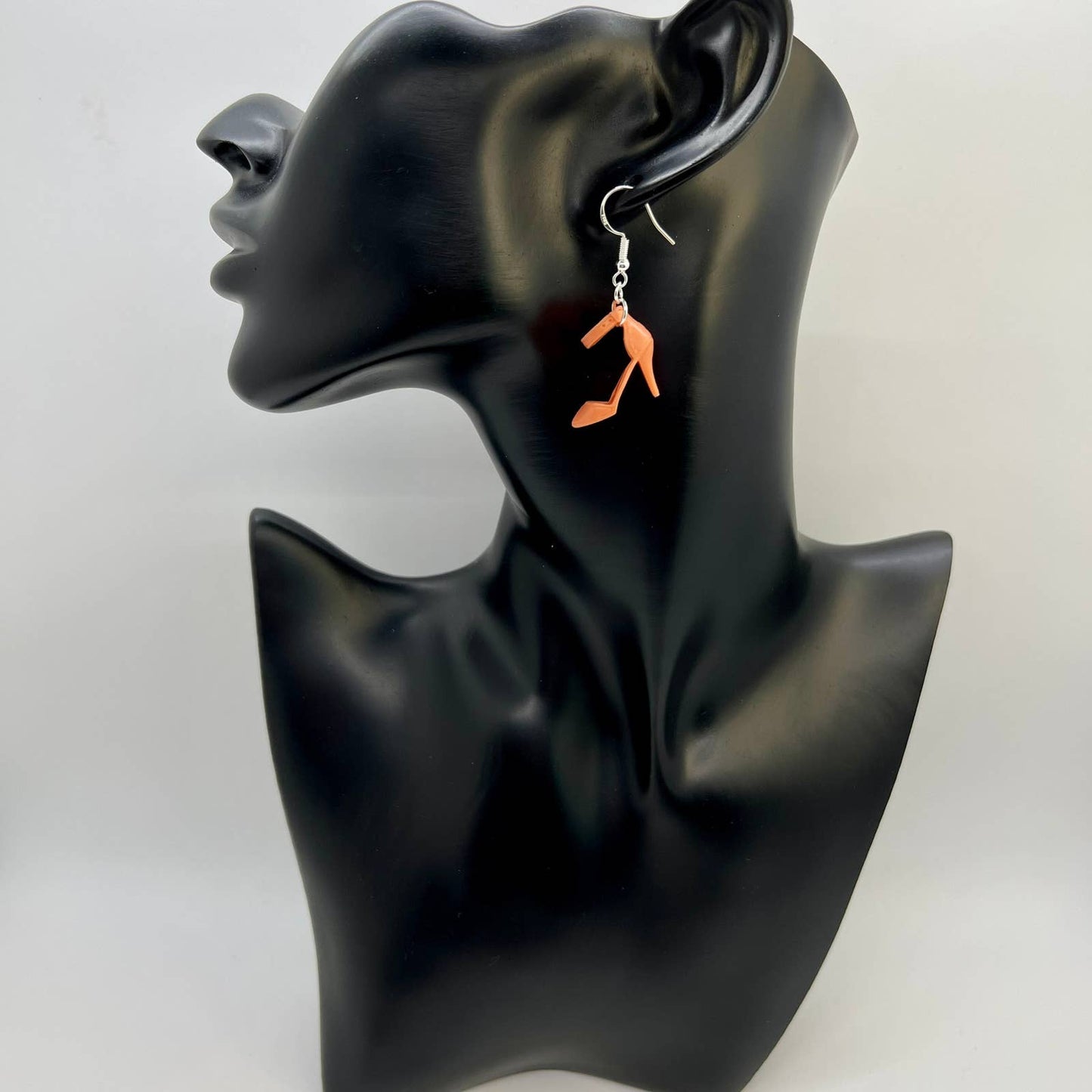 Orange Barbie Shoe Earrings