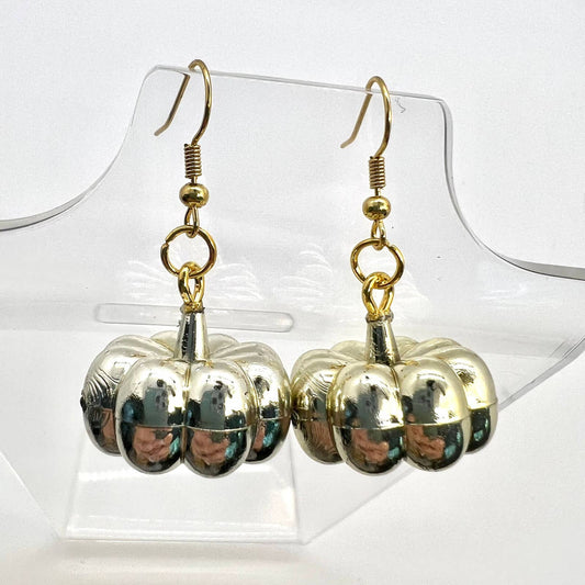 Gold Pumpkin Earrings