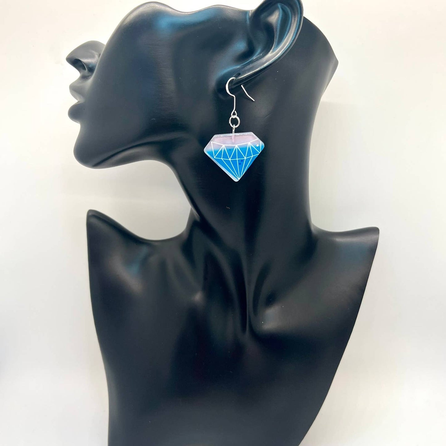 Blue Diamond Earrings
