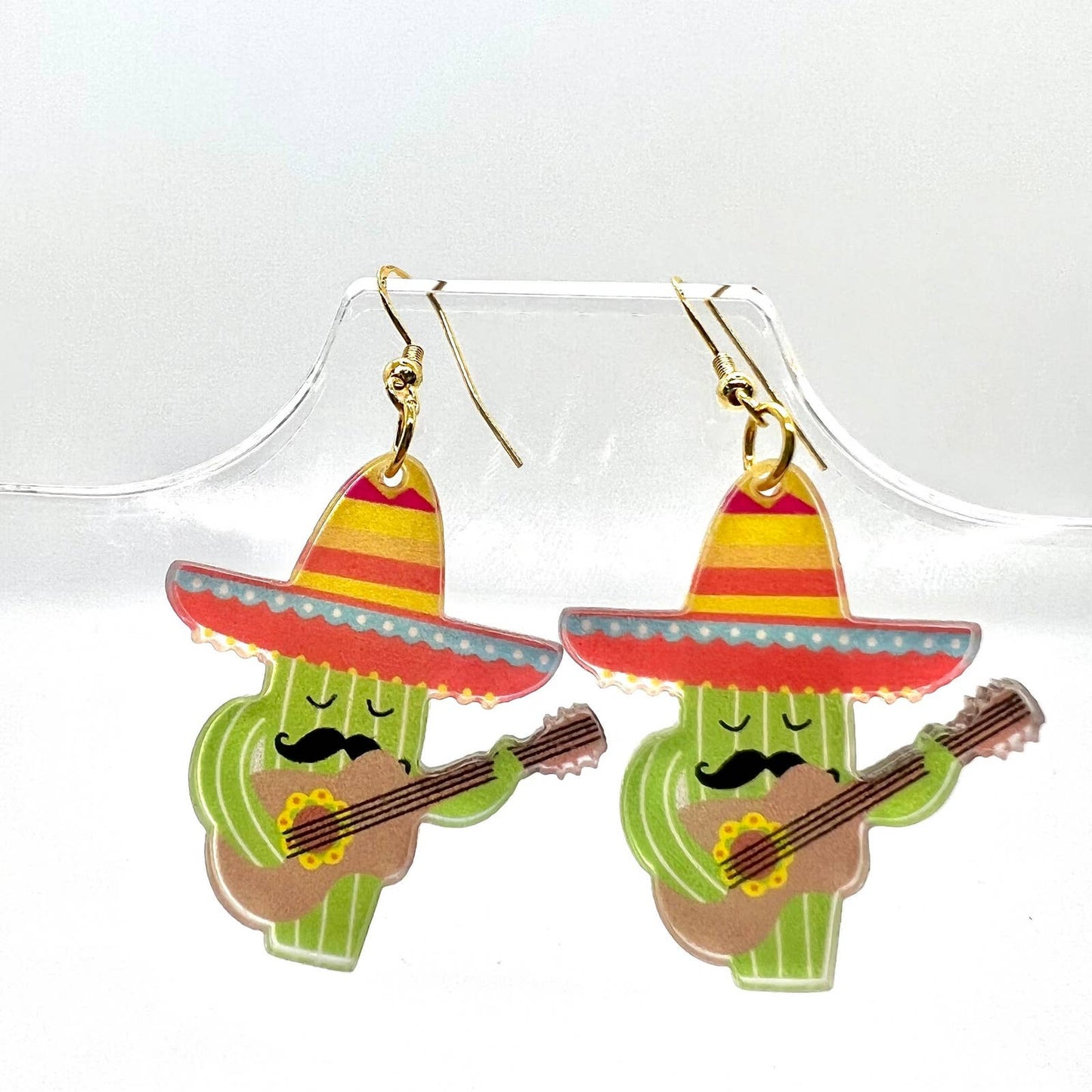 Cactus Sombrero Hat Earrings
