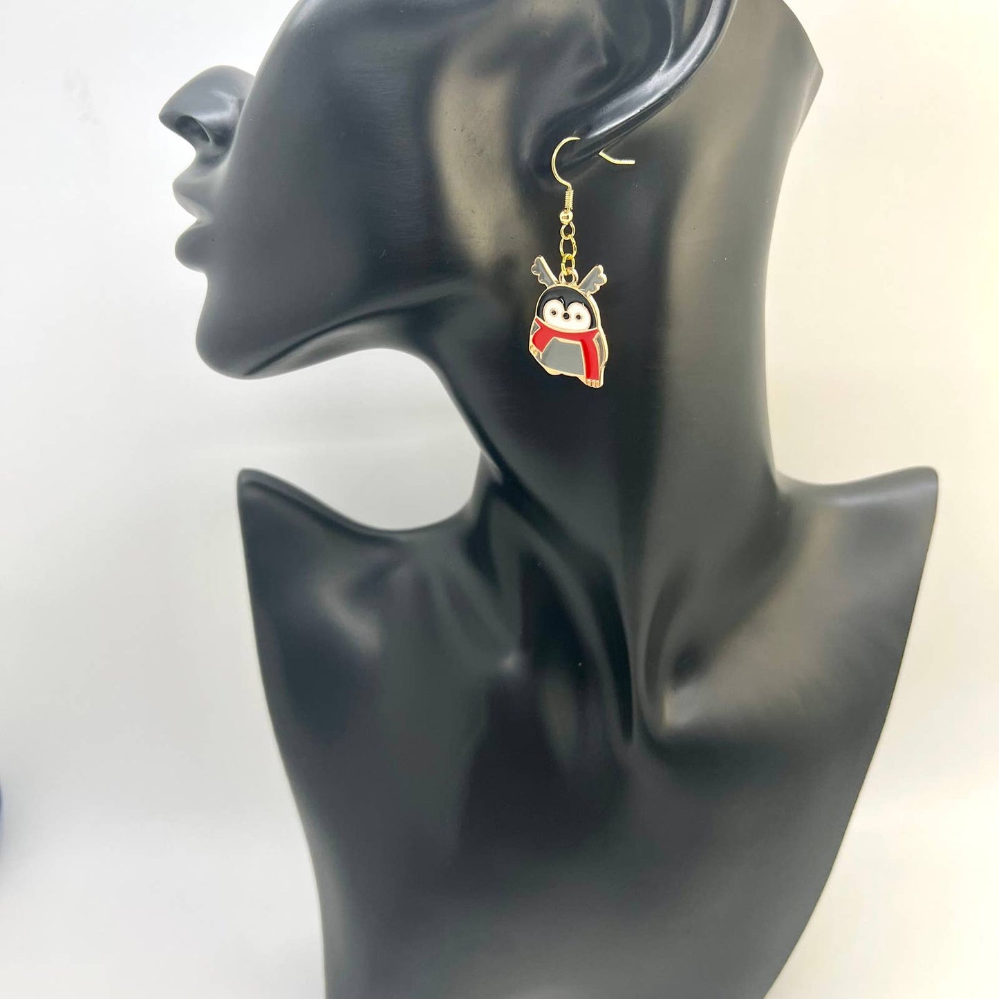 Christmas Penguin & Reindeer Earrings