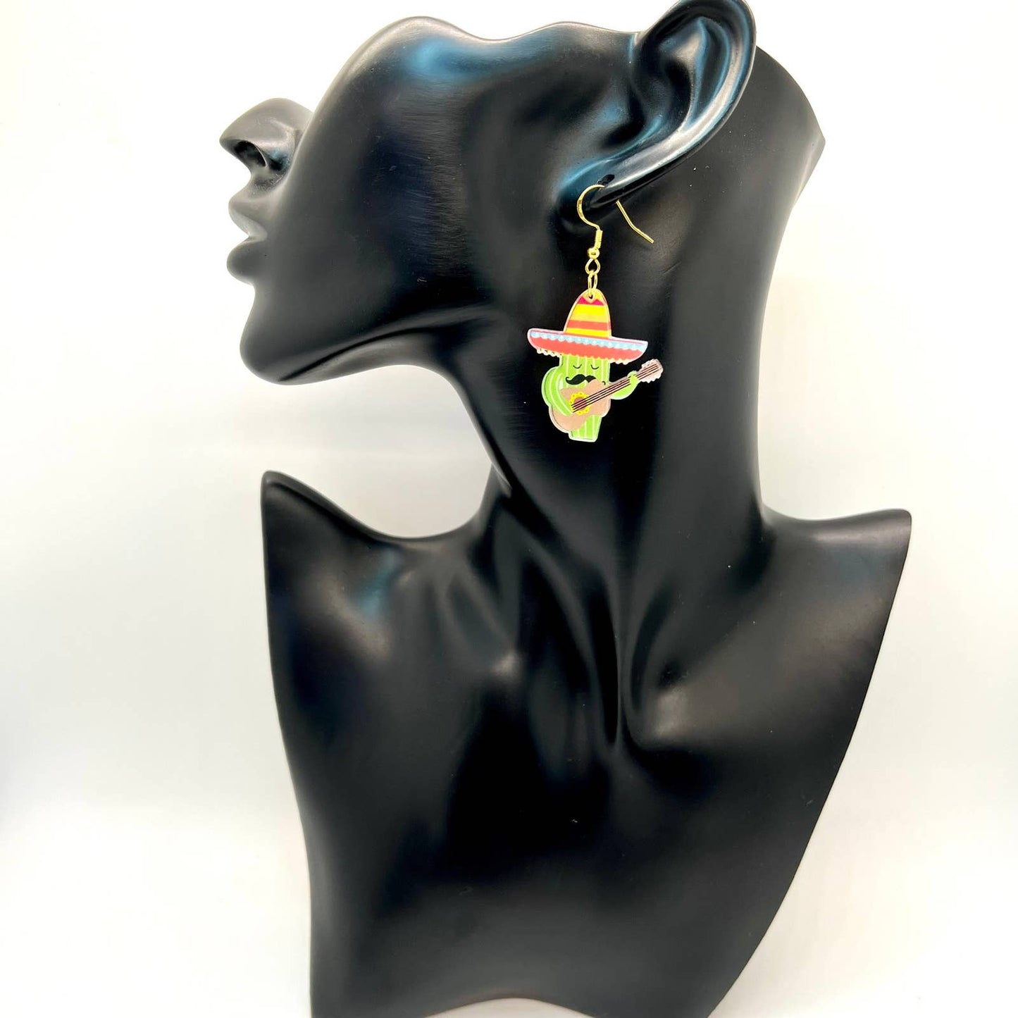 Cactus Sombrero Hat Earrings