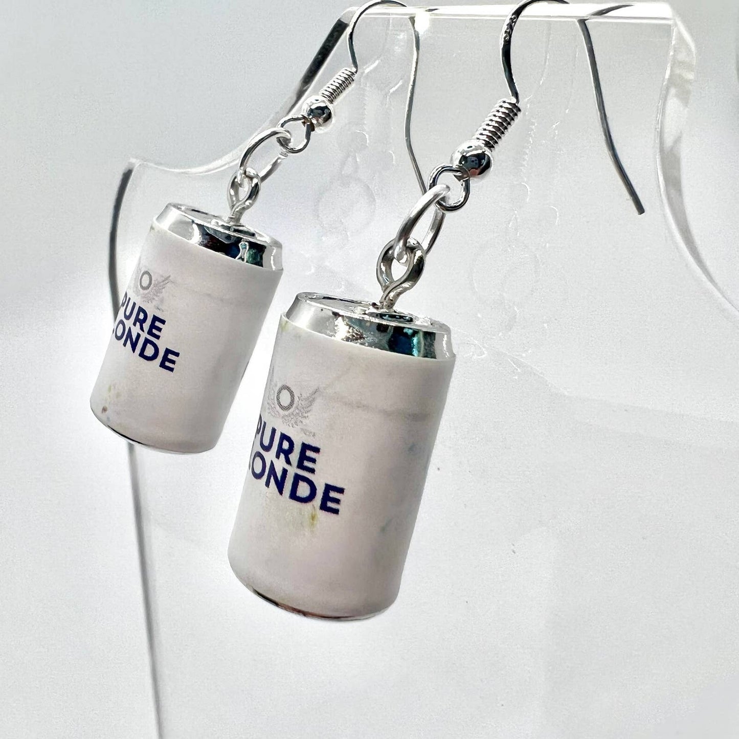 Pure Blonde Lager Beer Earrings