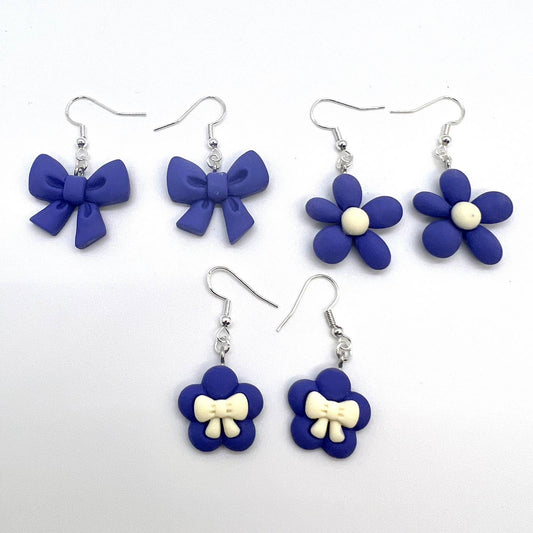 Ribbon & Flower Earrings