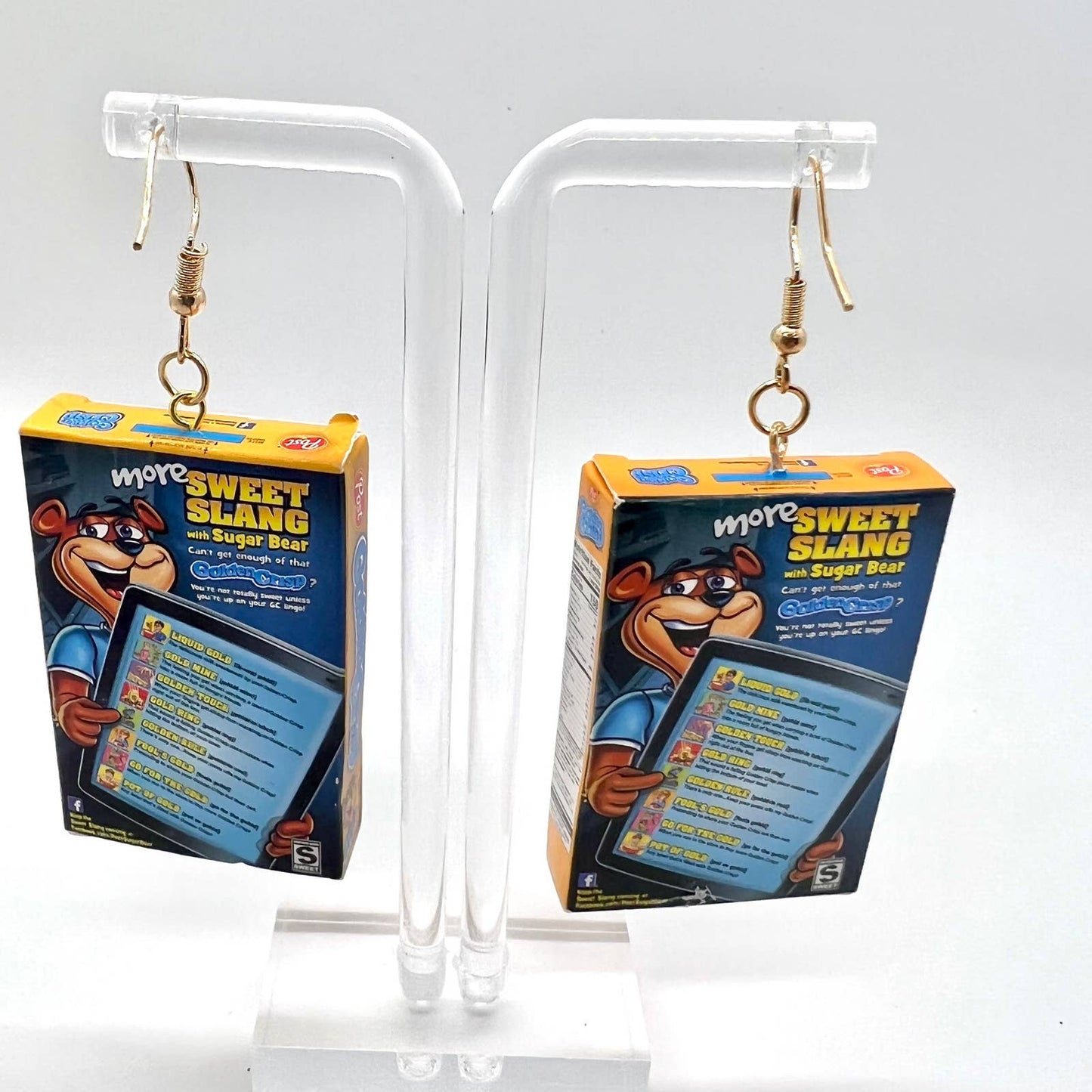 Golden Crisp Cereal Earrings