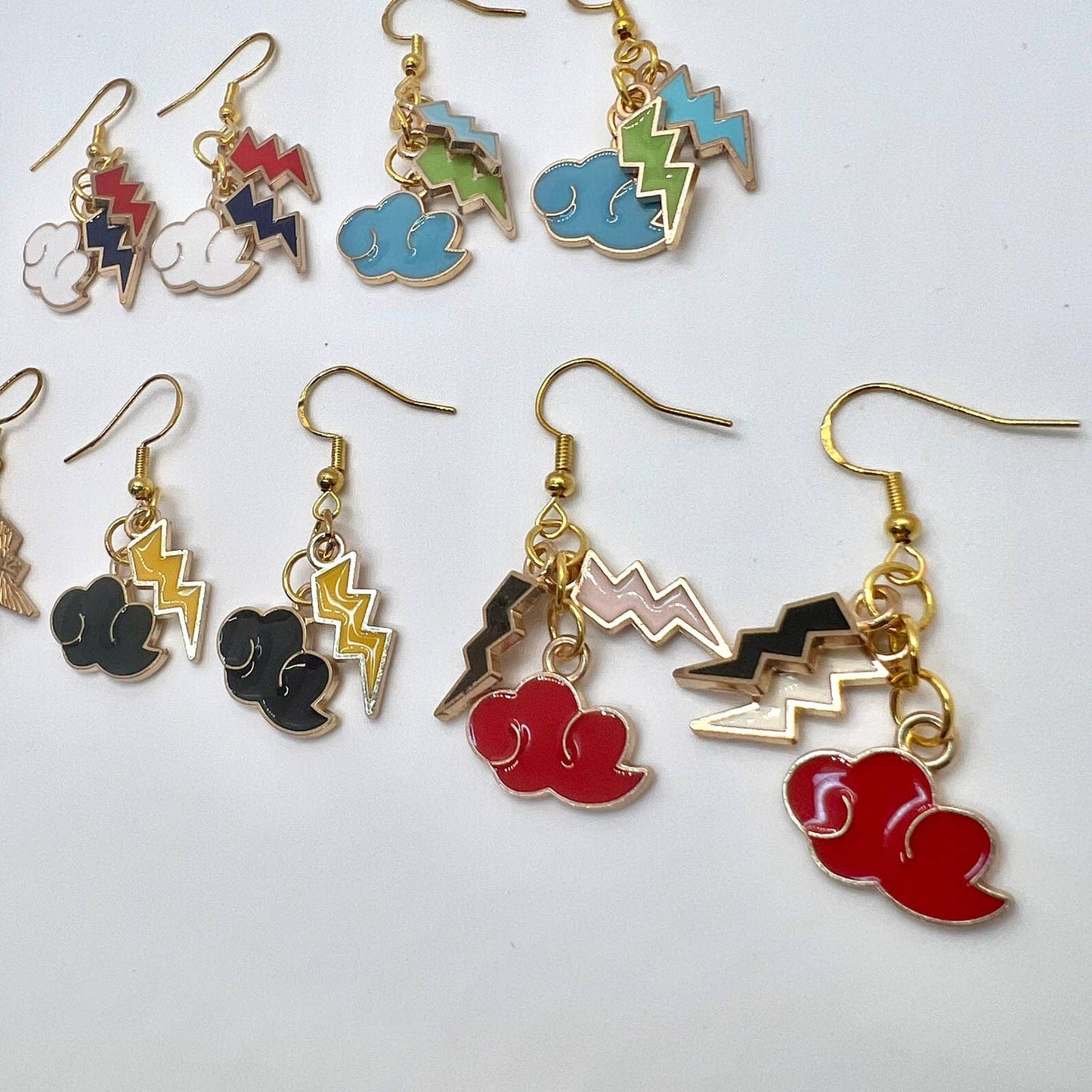 Naruto Cloud & Lightning Earrings