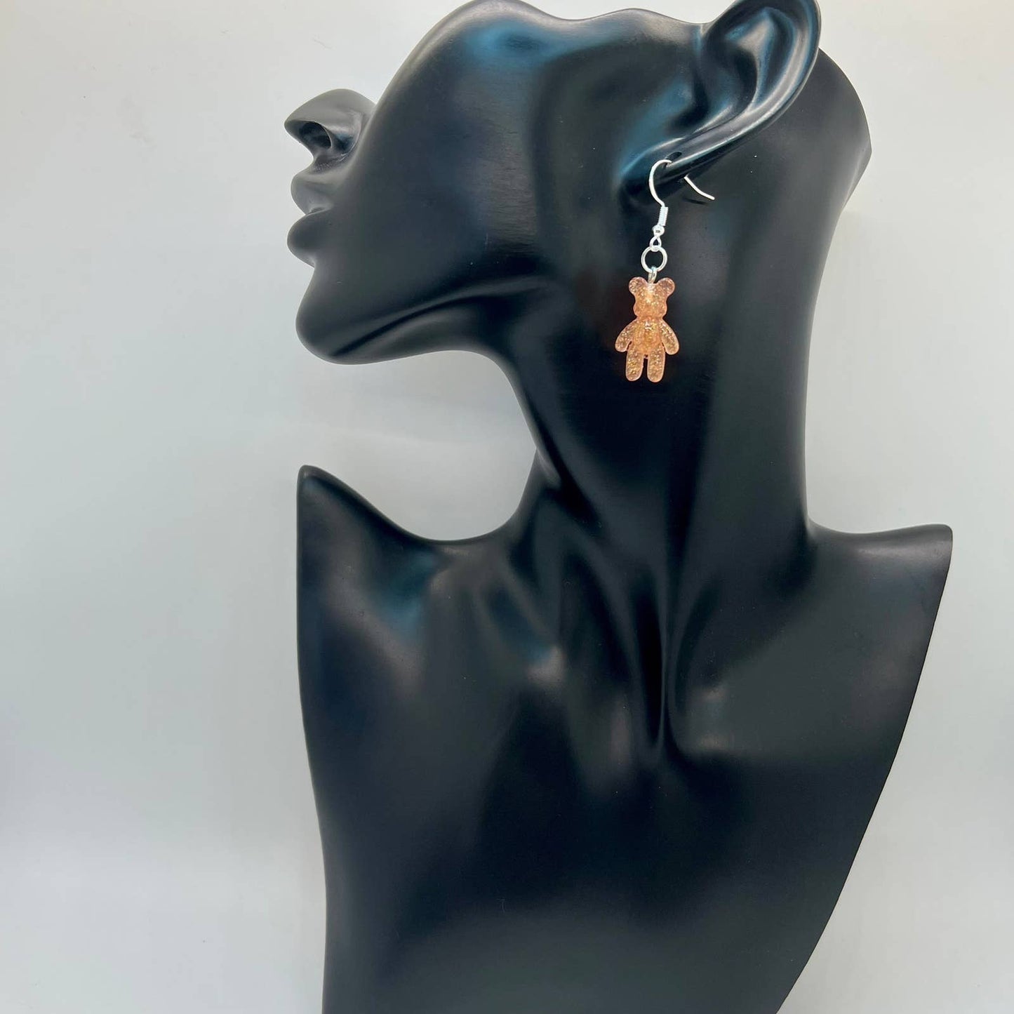 Mini Glitter Gummy Bear Earrings