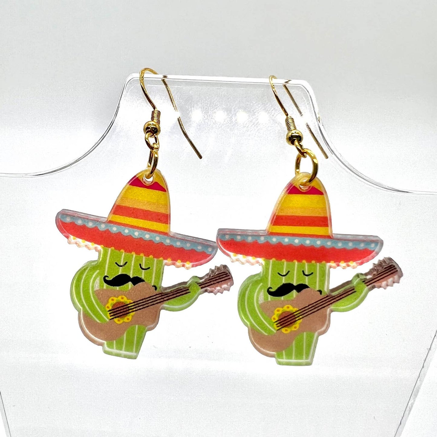 Cactus Sombrero Hat Earrings