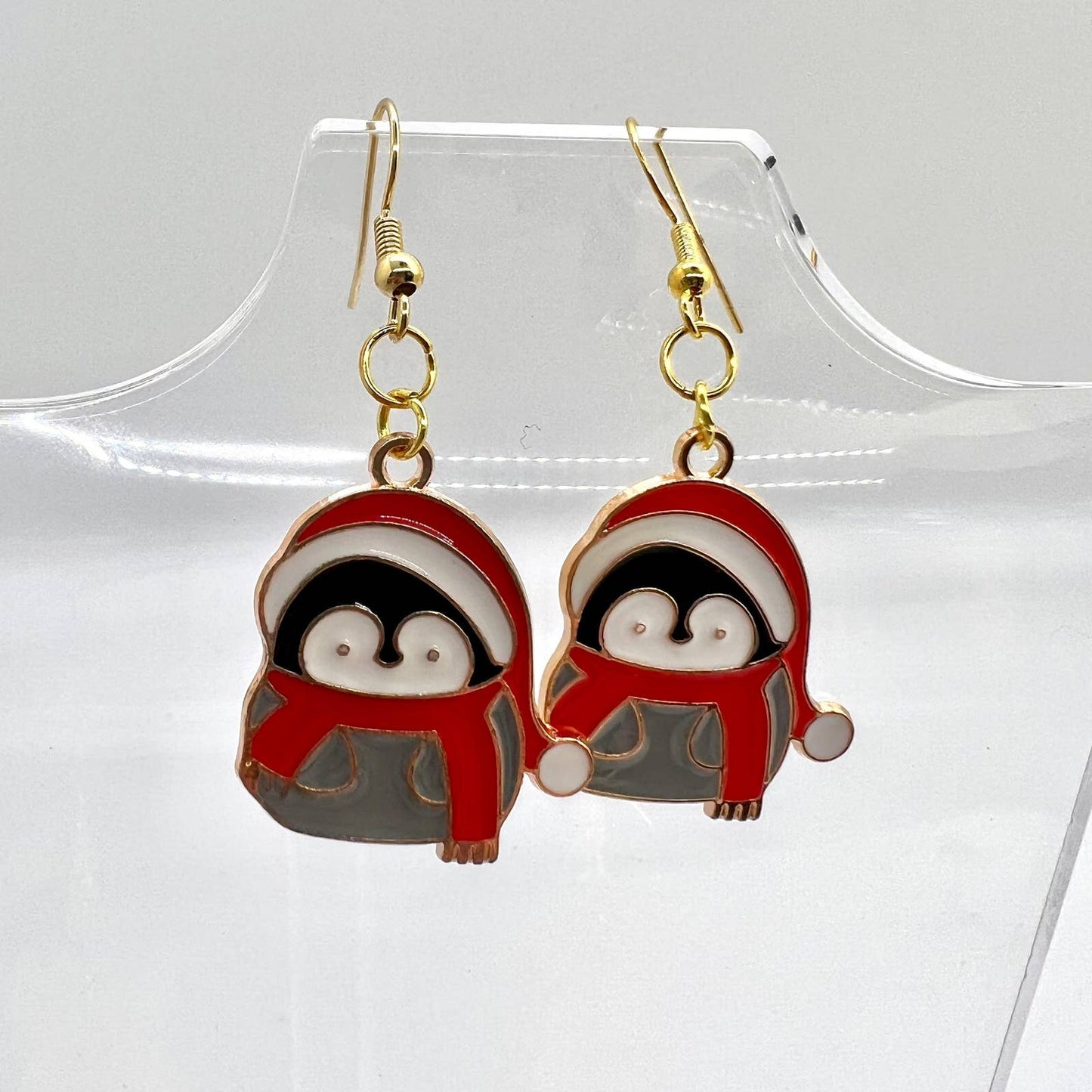Christmas Penguin & Reindeer Earrings