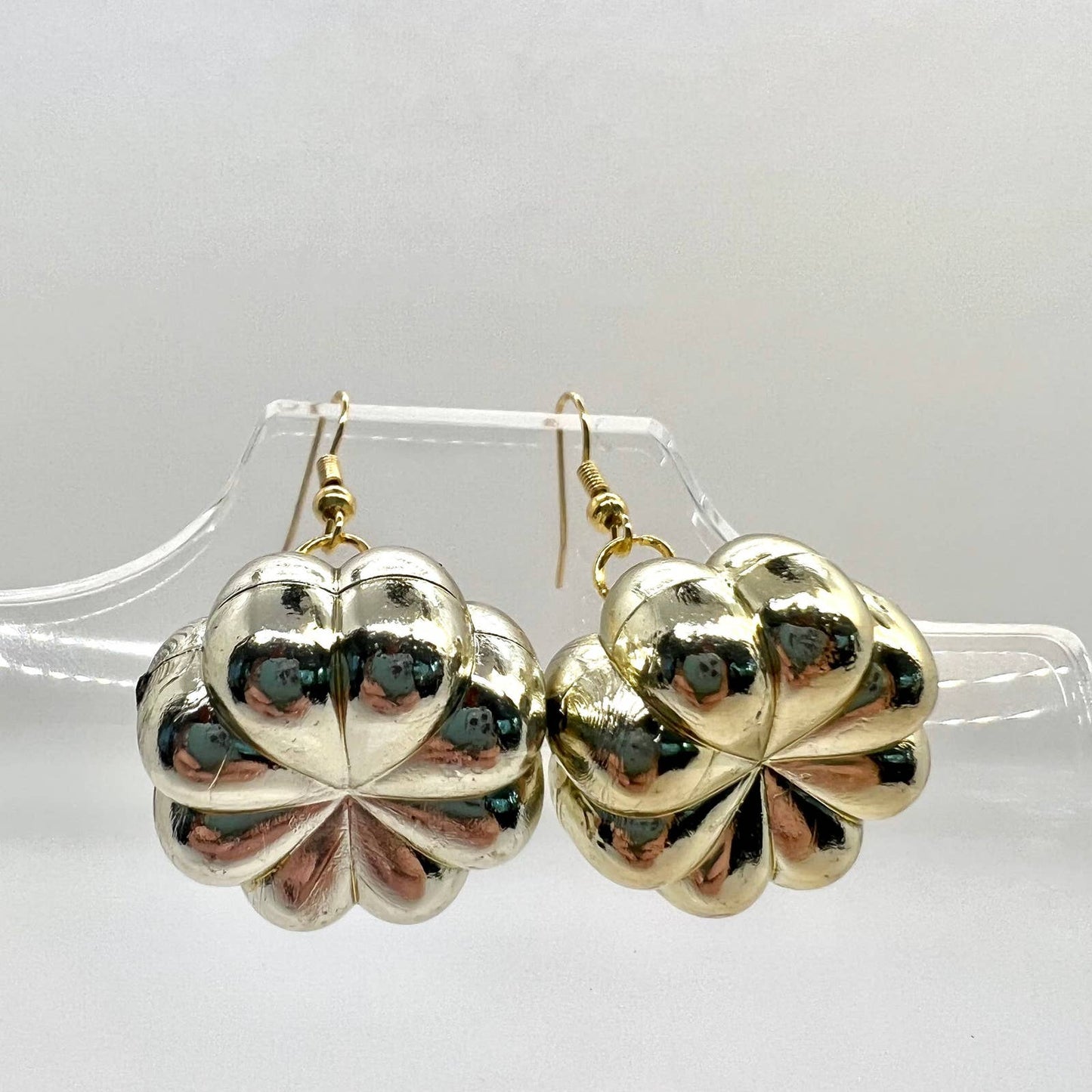 Gold Pumpkin Earrings